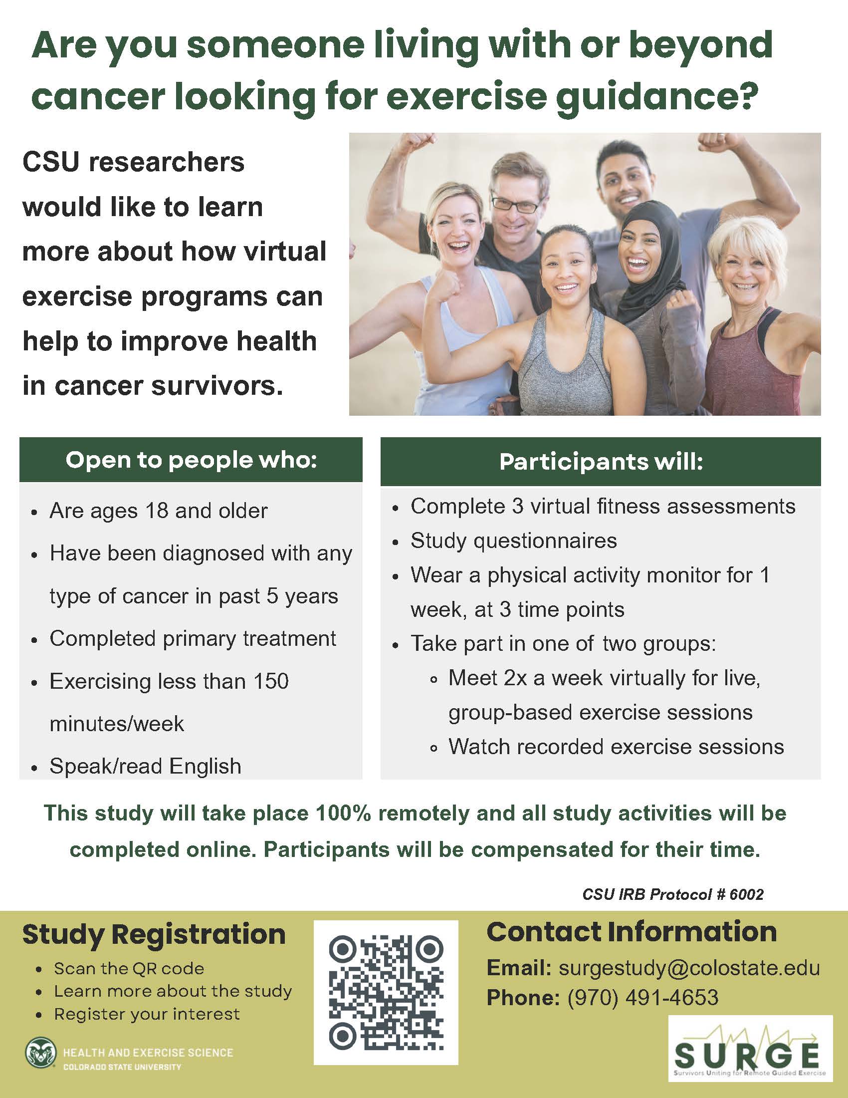 Flyer for the SURGE Program